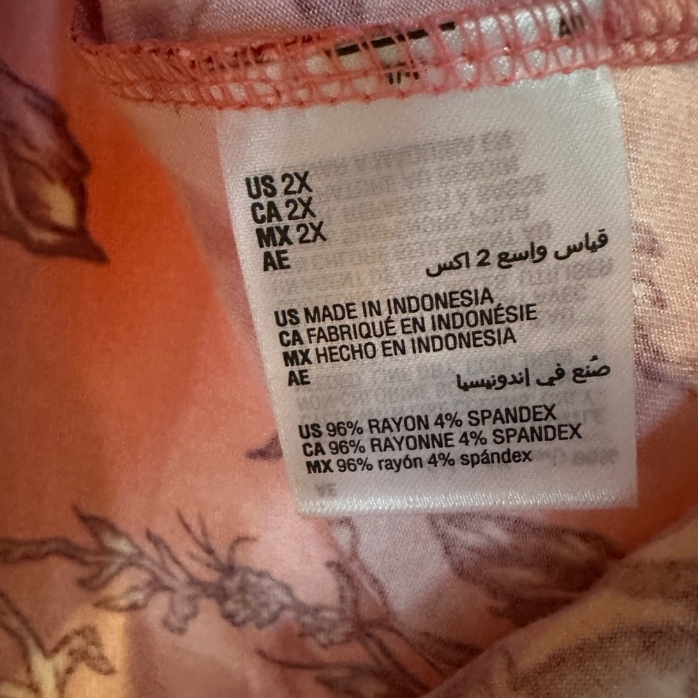 Floral Pink and Red Womens Top JM collection 2x NWT - Picture 5 of 6